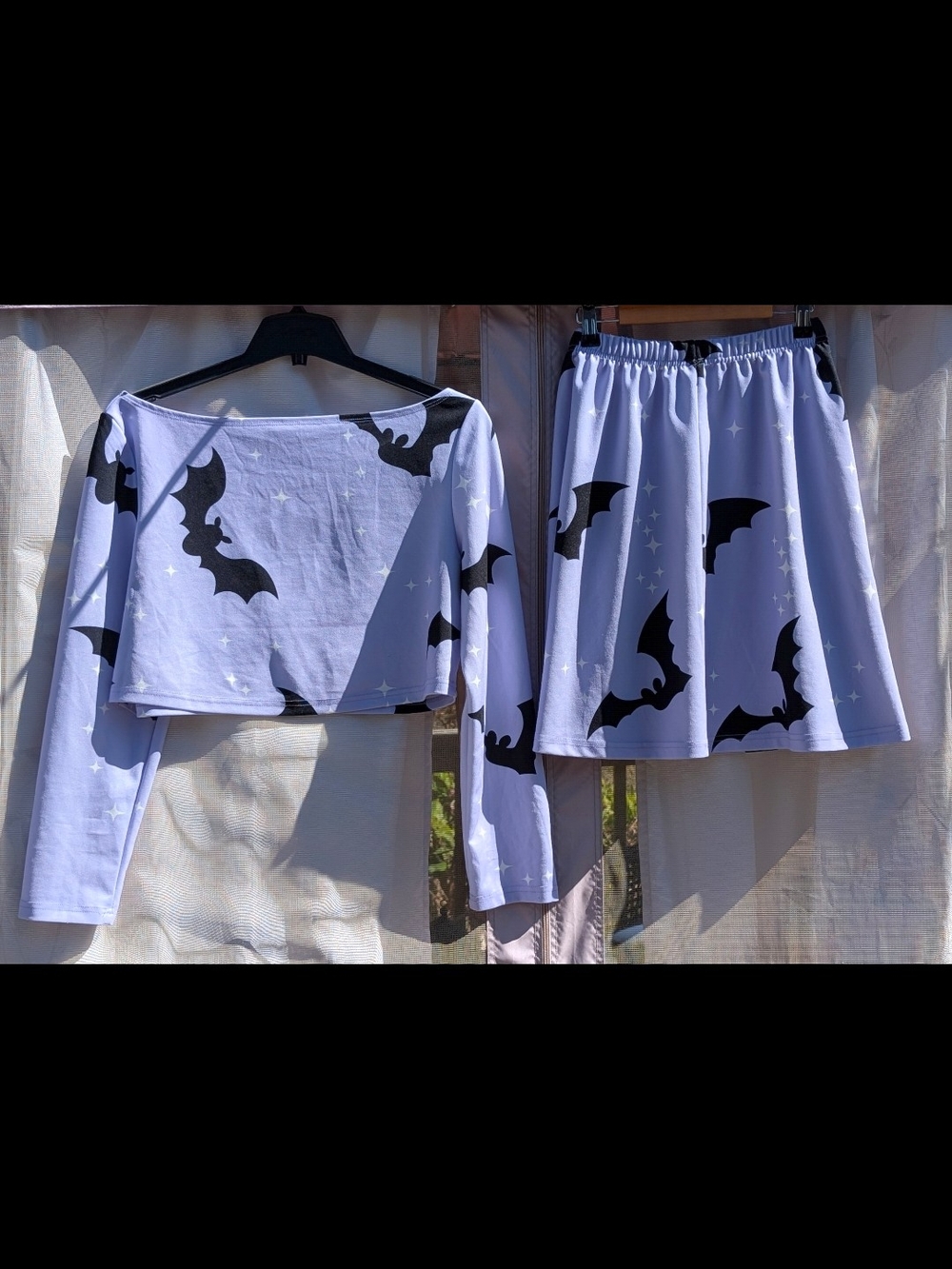 SHEIN Lavender Bat And Star 2 Piece Set 1XL